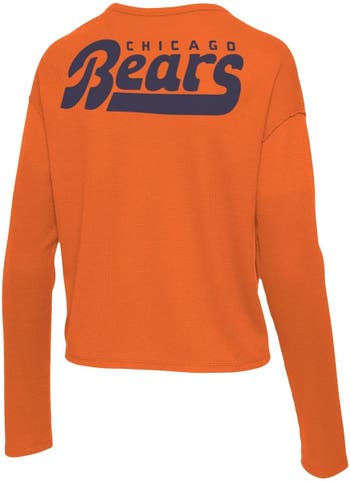 Chicago Bears Nike Throwback Raglan Long Sleeve T-Shirt - Orange/Navy