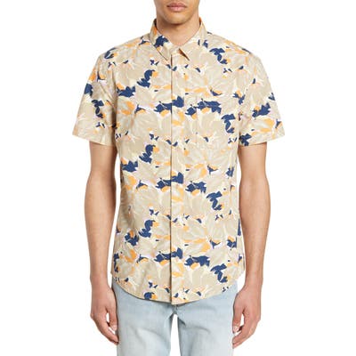 The Rail Print Woven Shirt, Beige