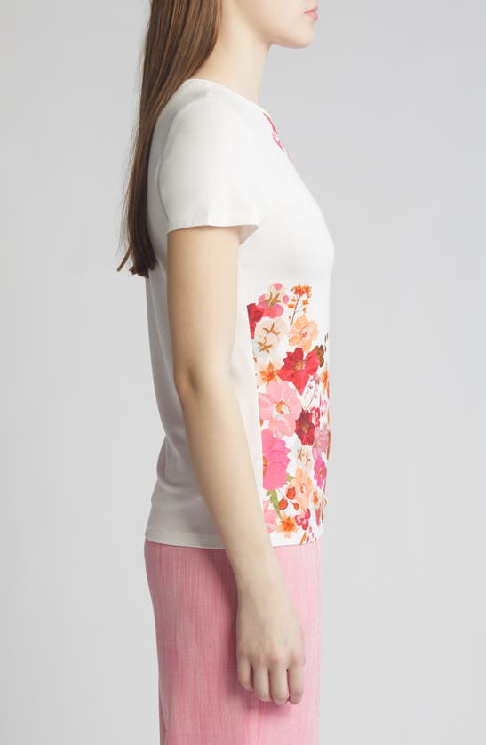 Shop Ted Baker Bellary Floral Placed Print Top In Pink