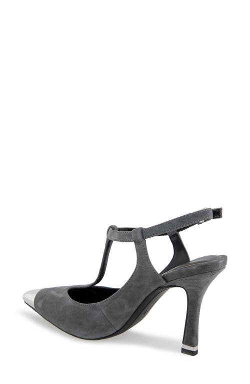 Kenneth Cole Romi T-strap Pump In Dark Grey Suede