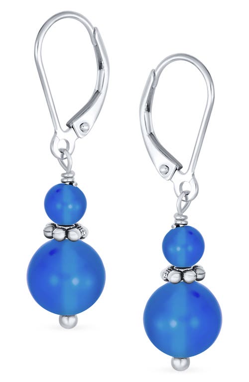 Bling Jewelry Resin Drop Earrings In Blue