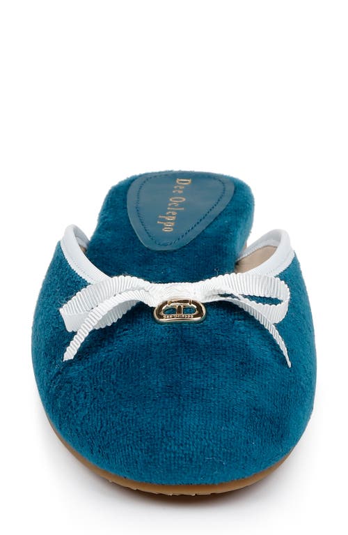 Dee Ocleppo Athens Terry-cloth Mules In Teal