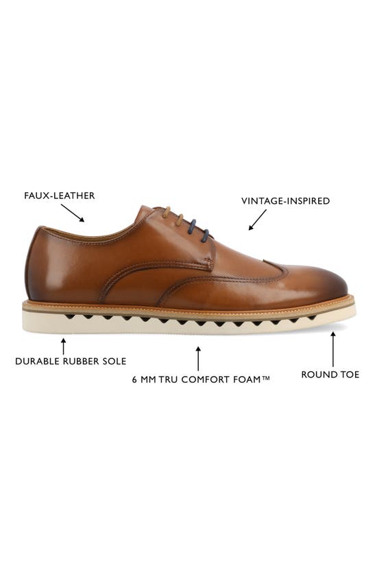 Vance Co. Evander Tru Comfort Wingtip Derby In Cognac