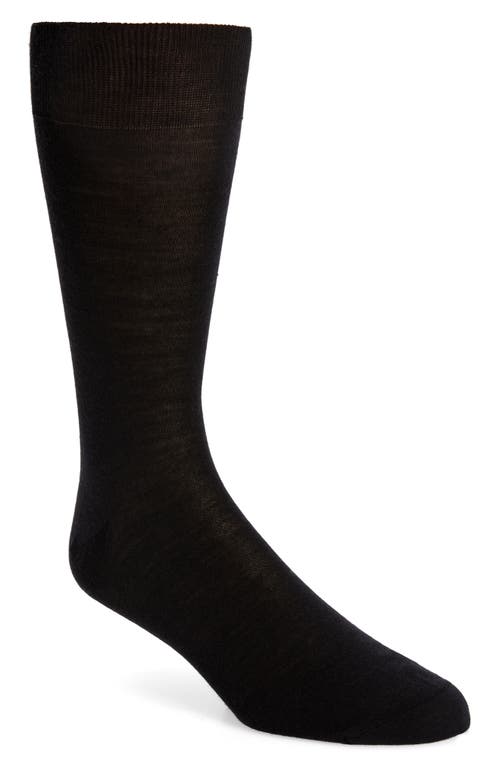 Canali Solid Wool Blend Socks in Black