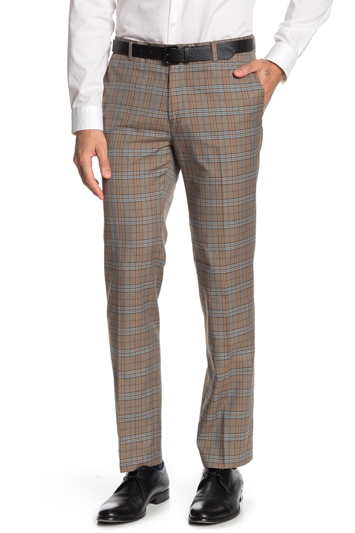 paisley and gray plaid pants