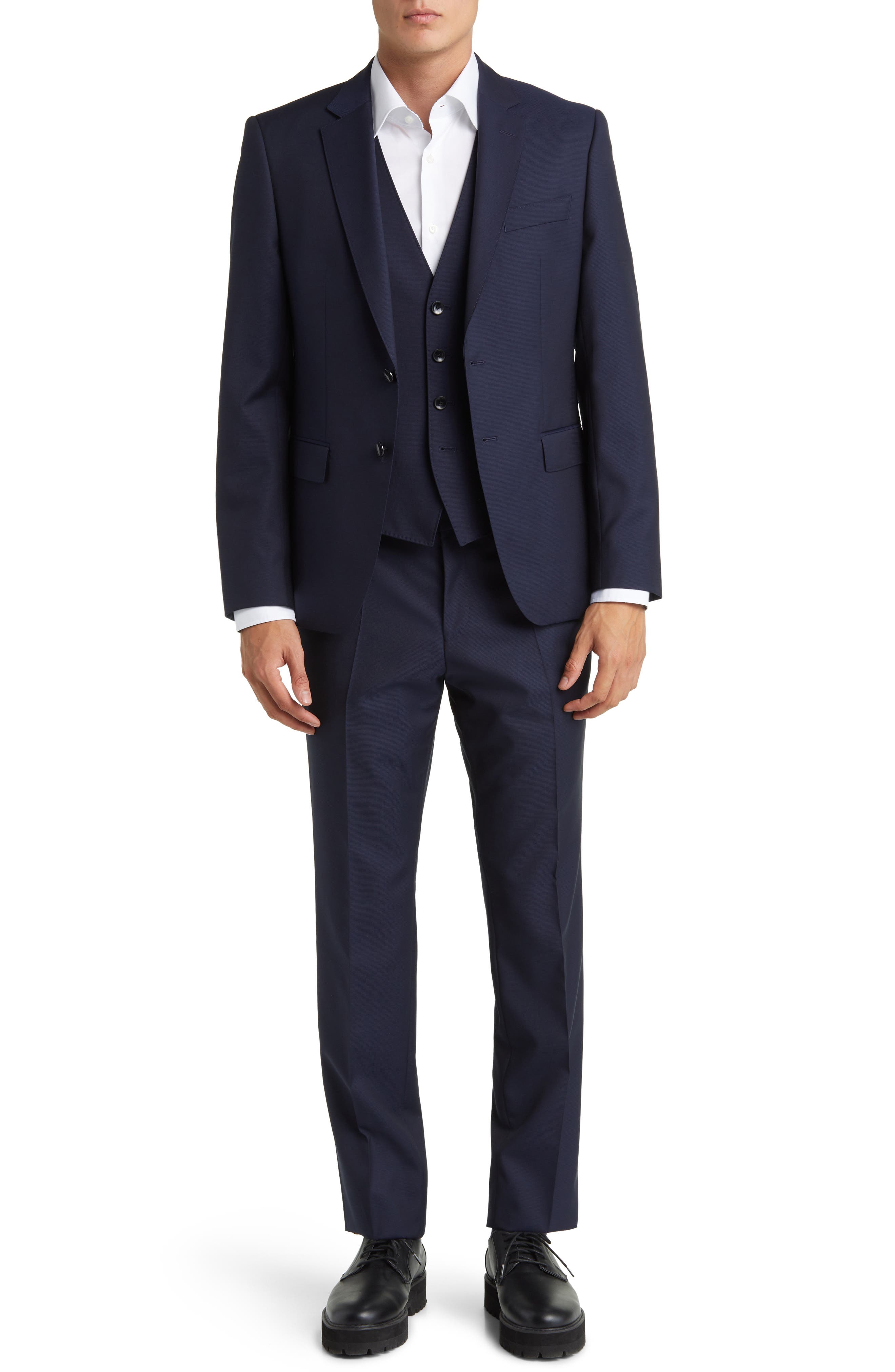 Emporio Armani Kids three-piece suit set - Blue