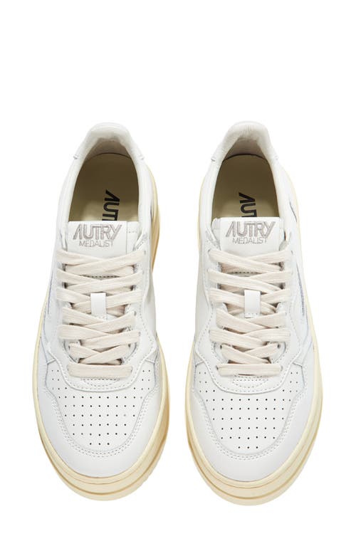 Shop Autry Medalist Sneaker In White/white