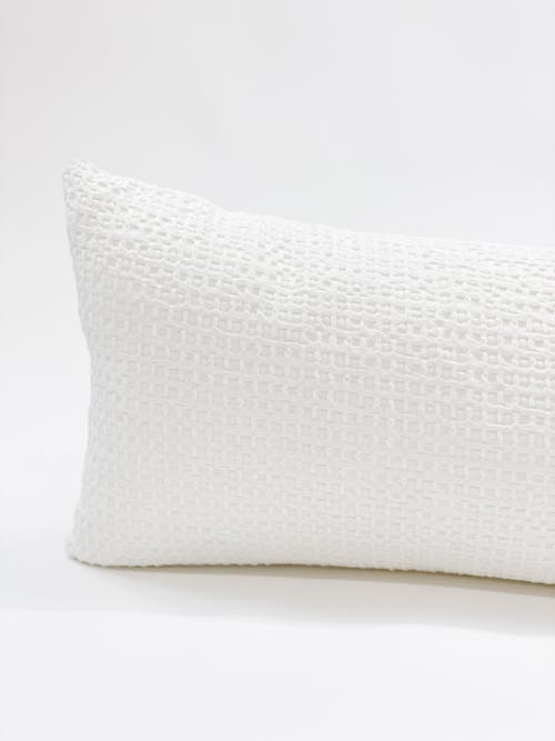 Anaya Euro Cotton Down Waffle Weave Pillow In White