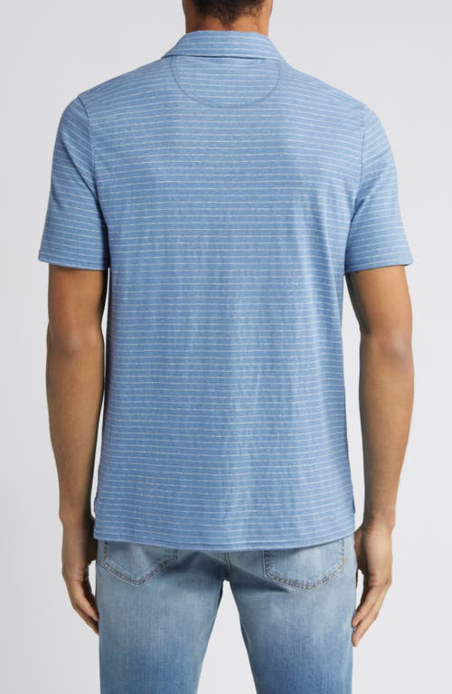 Shop Threads 4 Thought Stripe Jersey Polo In Larkspur/ecru