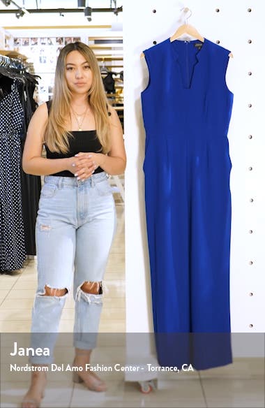 tahari blue jumpsuit