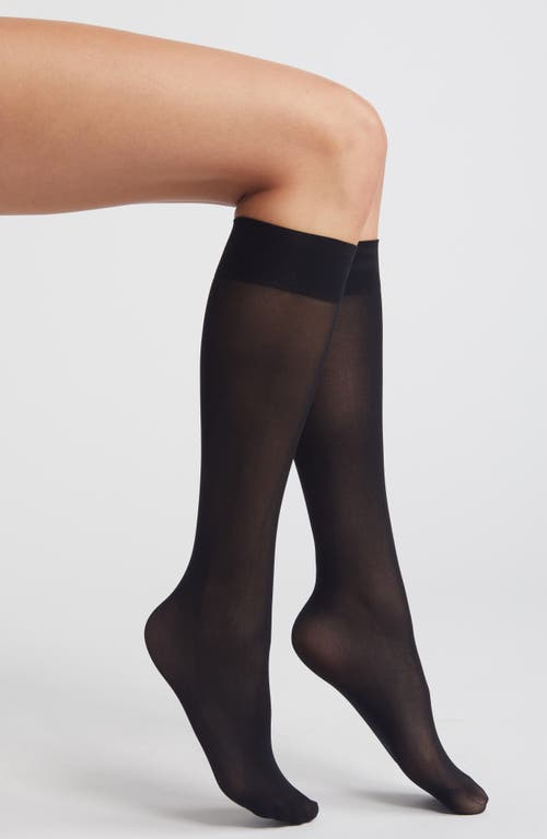 Nordstrom Opaque Trouser Socks In Black