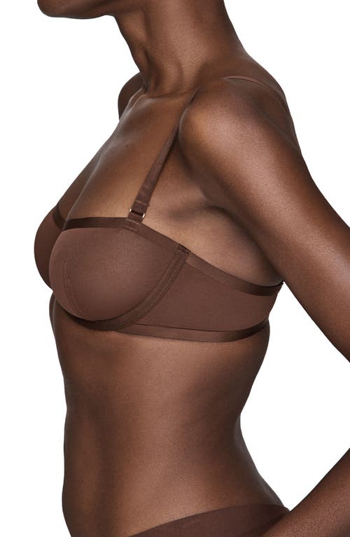 Cuup The Balconette Mesh Bra In Espresso
