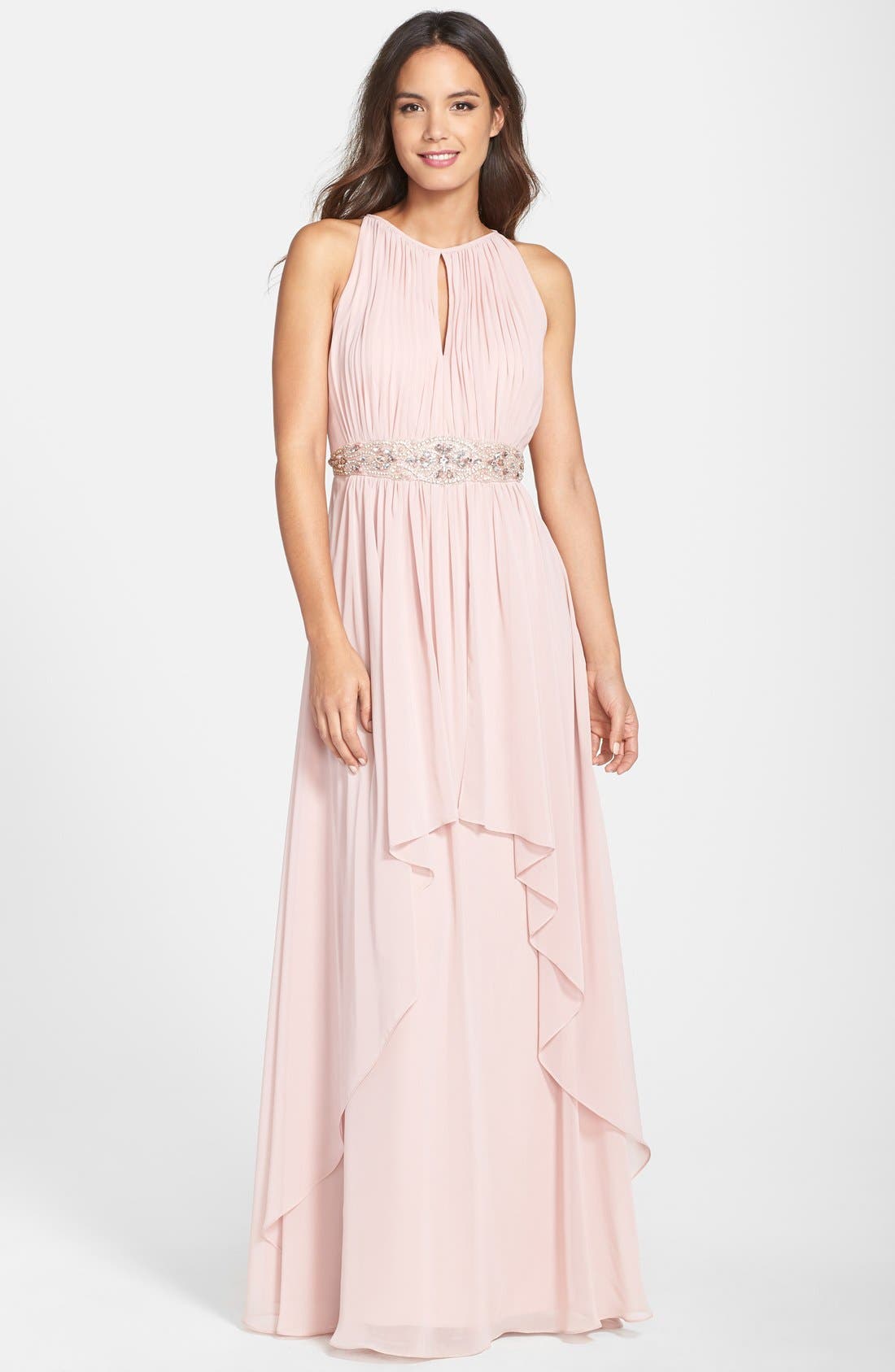 Eliza J Embellished Chiffon Gown (Petite) | Nordstrom