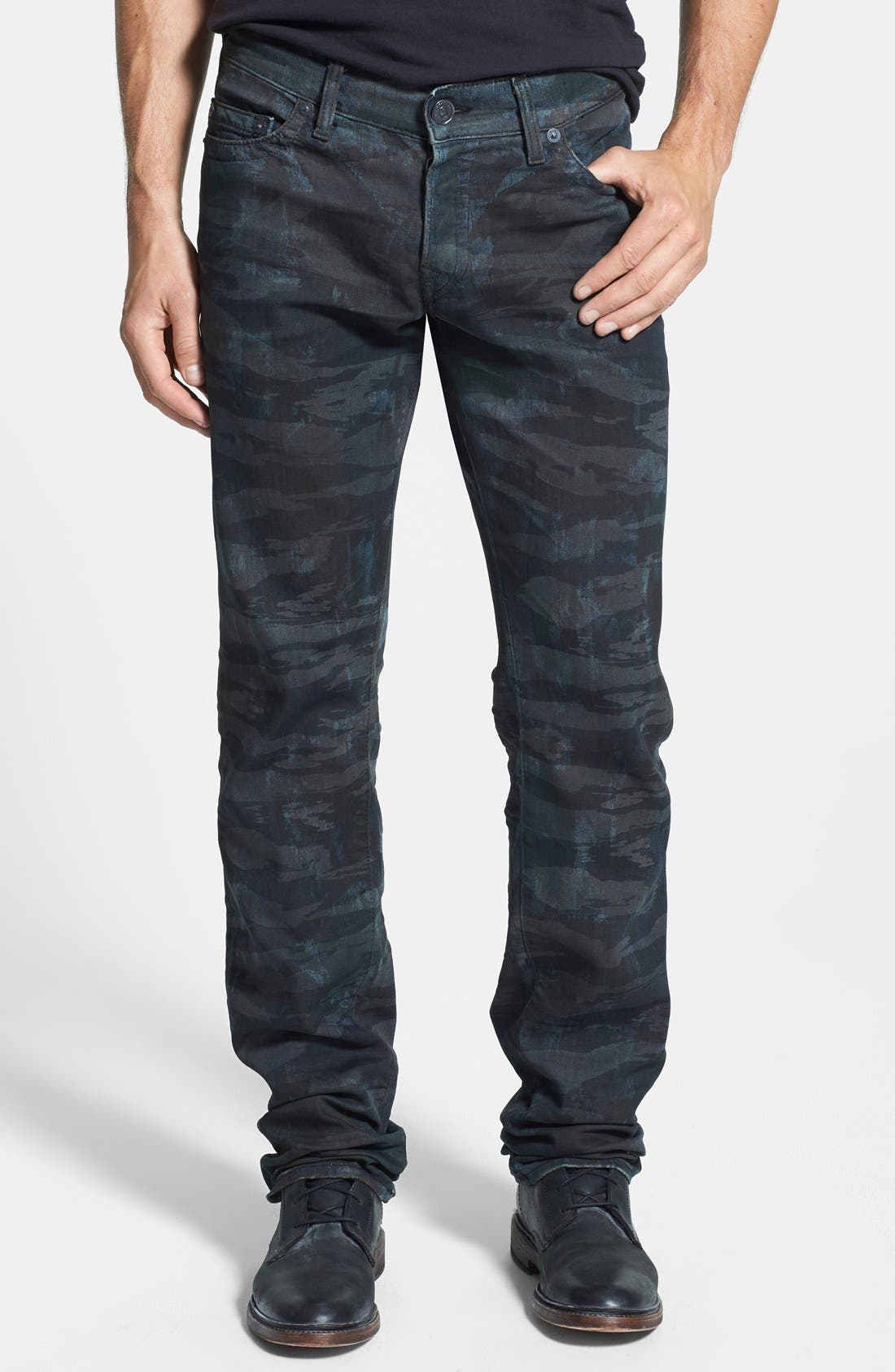 True Religion Brand Jeans 'Geno' Camo Relaxed Slim Fit Jeans (Tiger
