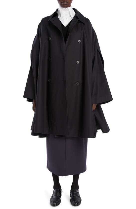 THE ROW MERRILL DOUBLE BREASTED WATER REPELLENT COTTON CAPE COAT