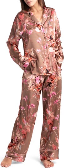 Floral Print Satin Pyjamas