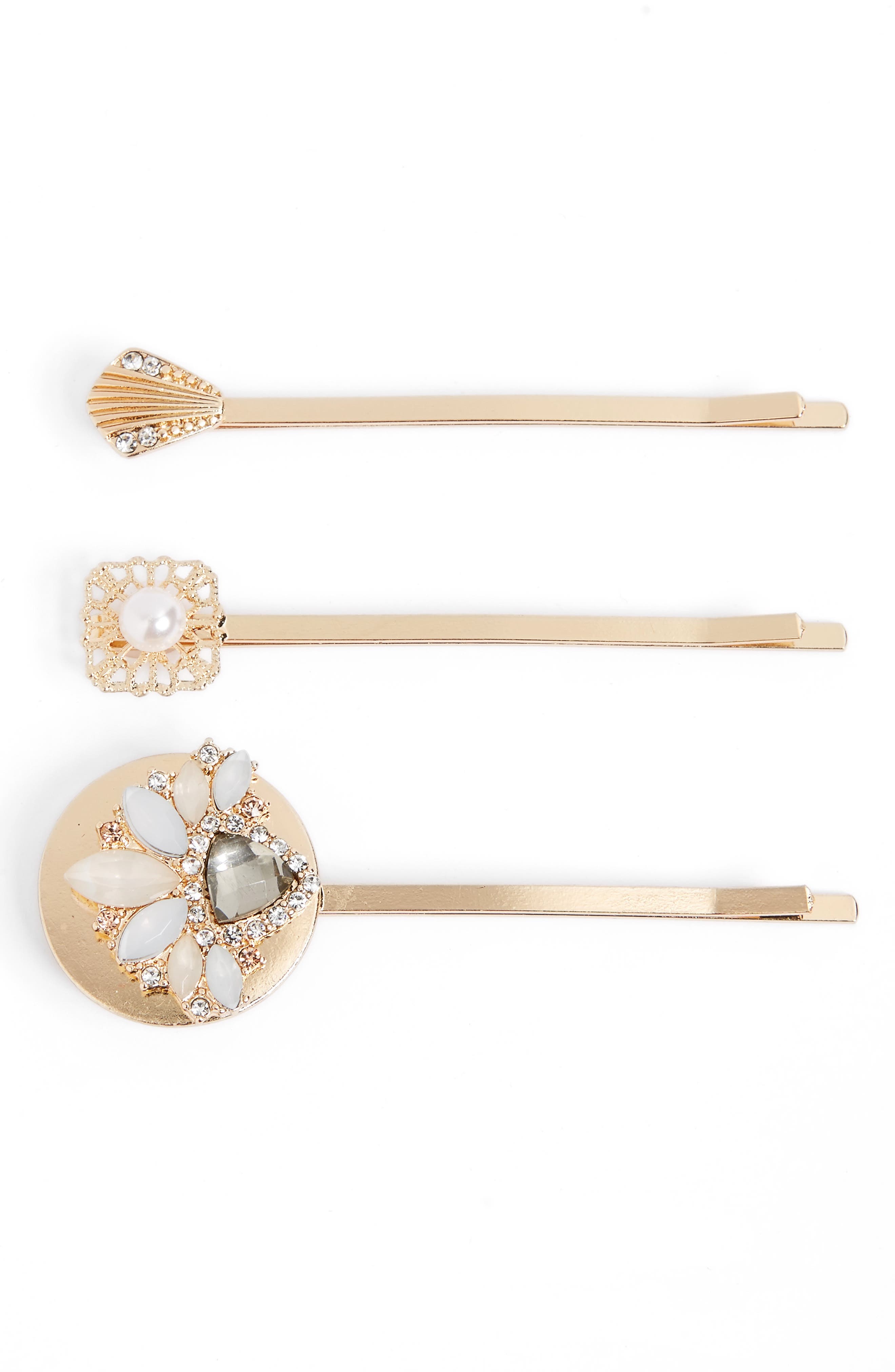 Berry Set Of 3 Victorian Bobby Pins Nordstrom