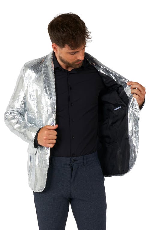 Shop Opposuits Sequin Sport Coat In Silver