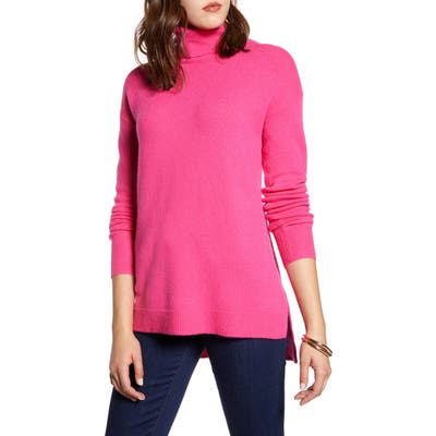 Halogen Turtleneck Wool Blend Tunic Sweater