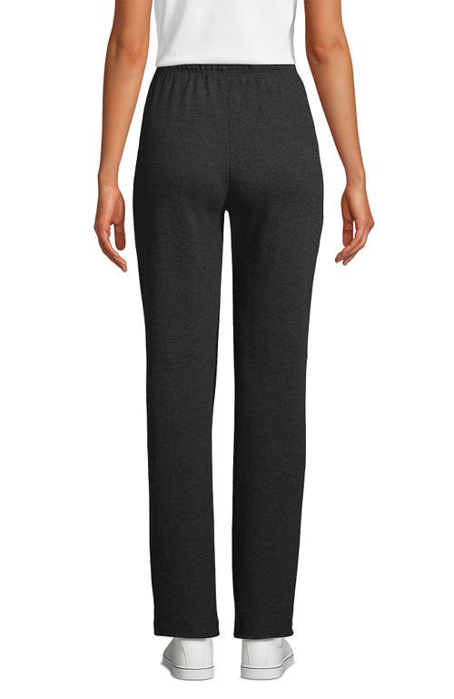 Lands' End Sport Knit High Rise Pants In Dark Charcoal Heather