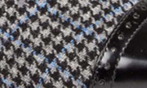 Gino Vitale Houndstooth Monk Shoe In Black