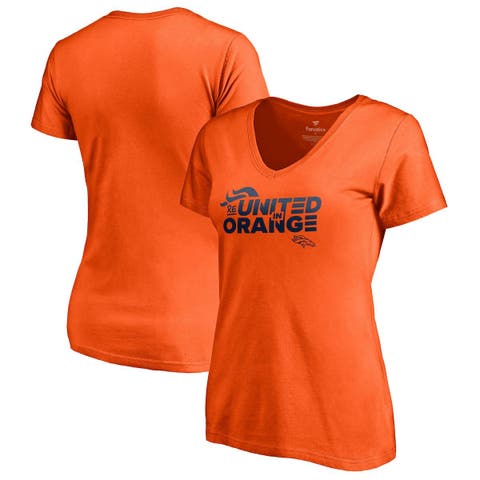 Women's Pro Line by Fanatics Branded Orange/Navy Denver Broncos Spirit Jersey  Long Sleeve T-Shirt