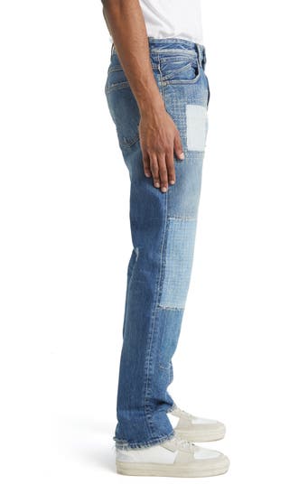 Got It Twisted Patchwork Skinny Jeans - Blue/combo