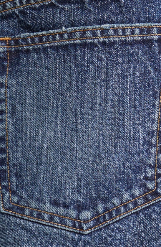 Moussy Ford High Waist Denim Cutoff Shorts In Dark Blue