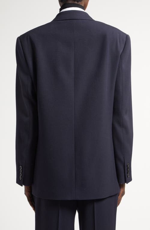 The Row Sandon Wool Double-breasted Blazer In Dark Navy