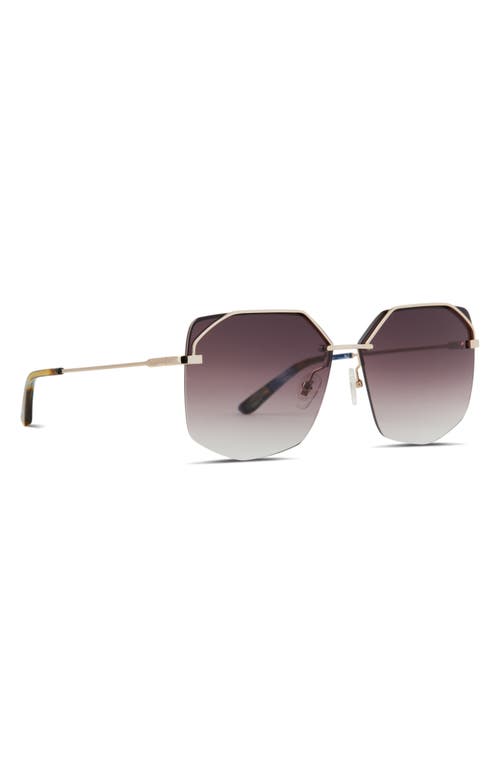 Shop Diff Bree 62mm Gradient Polarized Oversize Square Sunglasses In Gold/brown Gradient