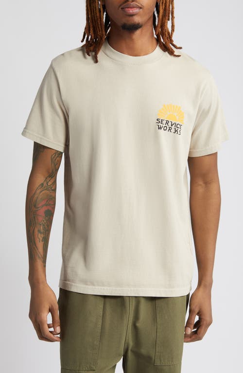 Sunny Side Up Organic Cotton Graphic T-Shirt in Stone