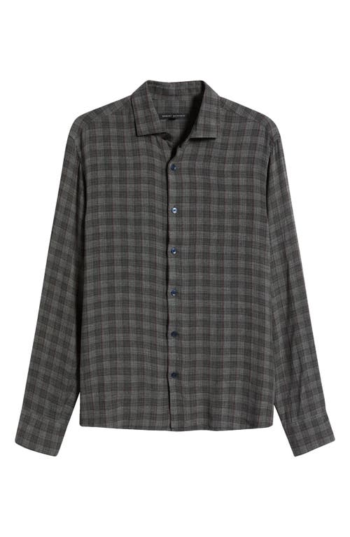 ROBERT BARAKETT ROBERT BARAKETT INDIGO PLAID COTTON BLEND BUTTON-UP SHIRT 