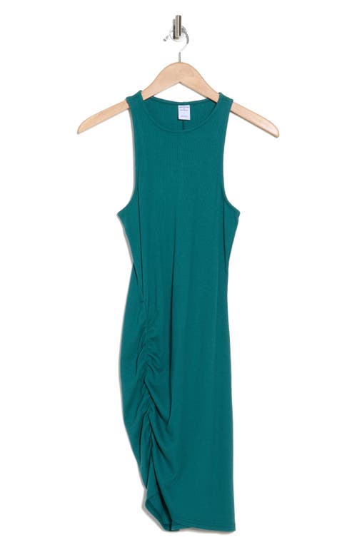 Shop Melrose And Market Ruched Racerback Dress In Green Berry