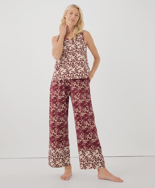 Shop Pact Organic Staycation Sleep Pant In Berry Sprigs