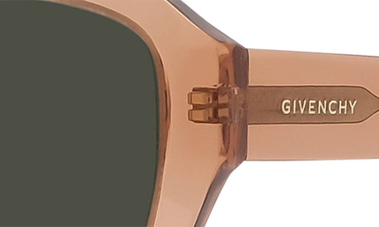 Shop Givenchy Gv Day 55mm Round Sunglasses In Shiny Orange / Green