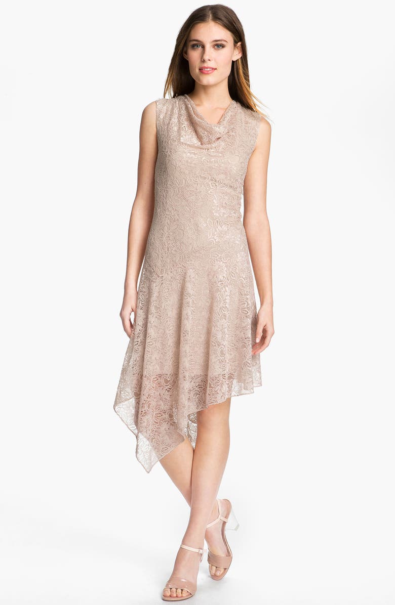 Adrianna Papell Cowl Neck Lace Dress | Nordstrom