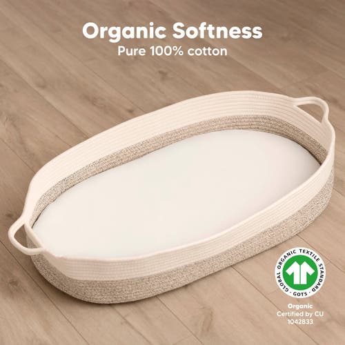 Keababies 2-pack Soothe Fitted Bassinet Sheets In Soft White