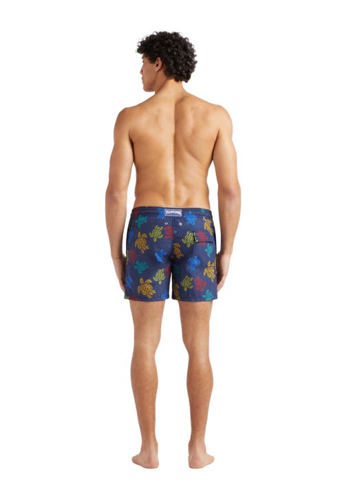 Vilebrequin Men Swim Trunks Long  X Hunt Slonem In Bleu Marine