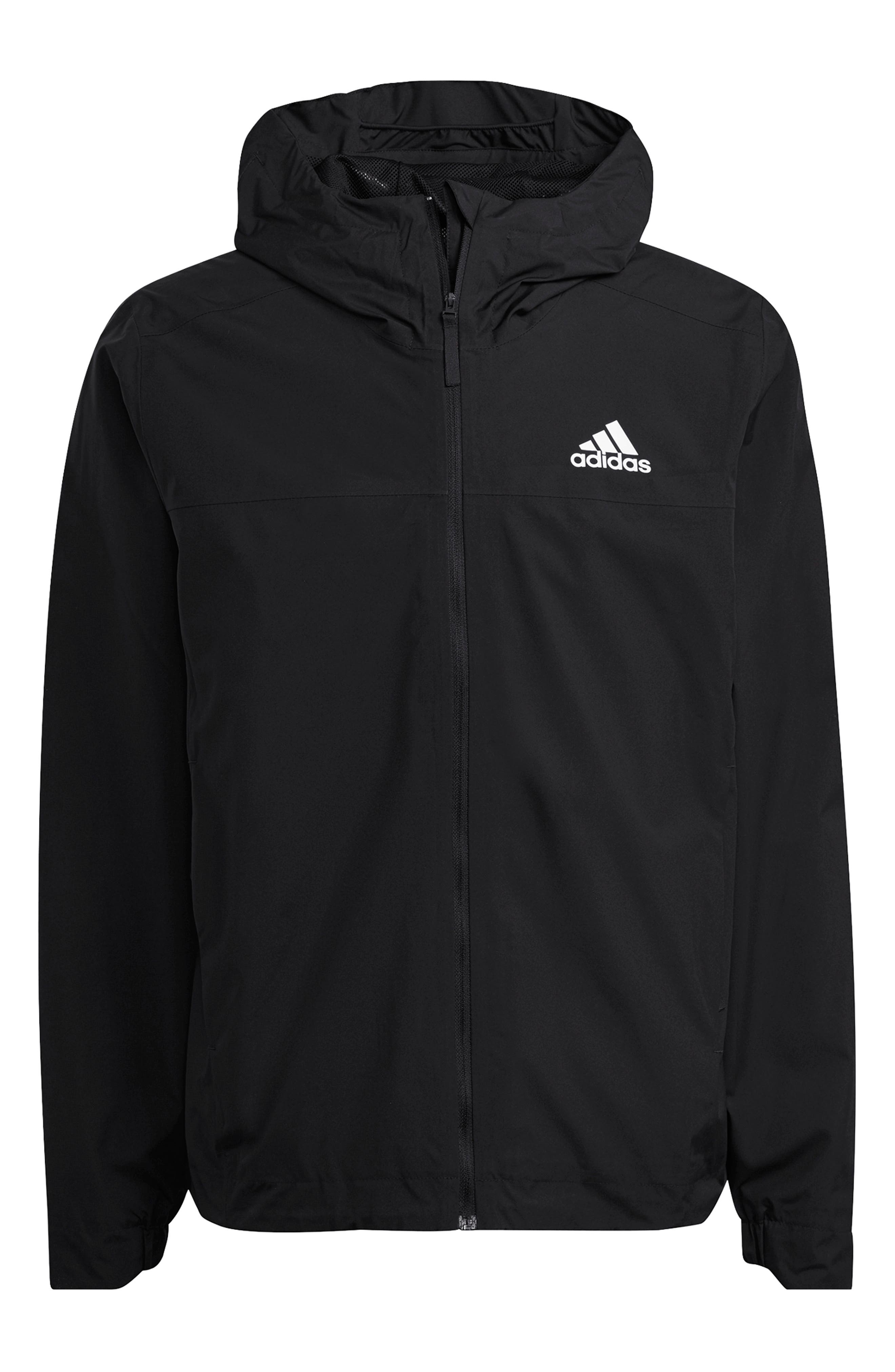 adidas rain jacket black