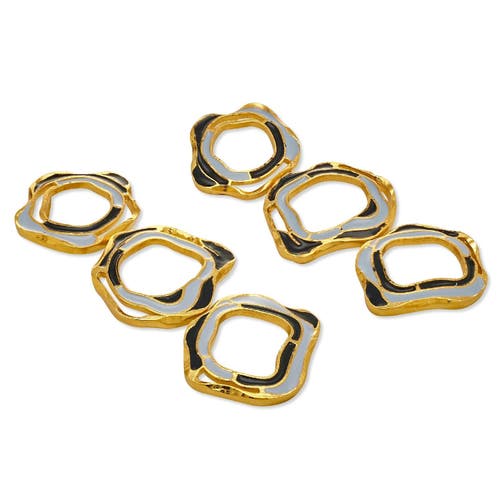 Dhwani Bhansal Aqua Earrings In Gold Plated