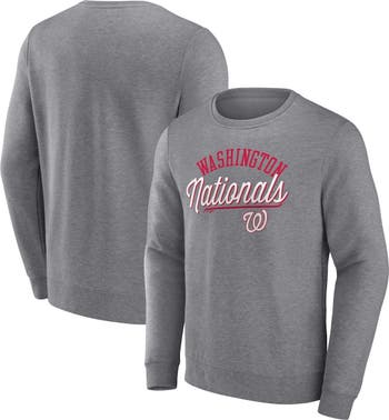 Men's Fanatics Branded Red/Gray Washington Nationals Team Logo T