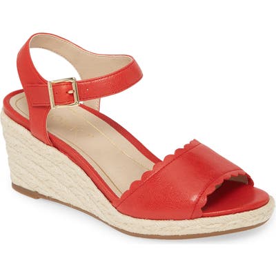 Vionic Stephany Wedge Sandal, Red