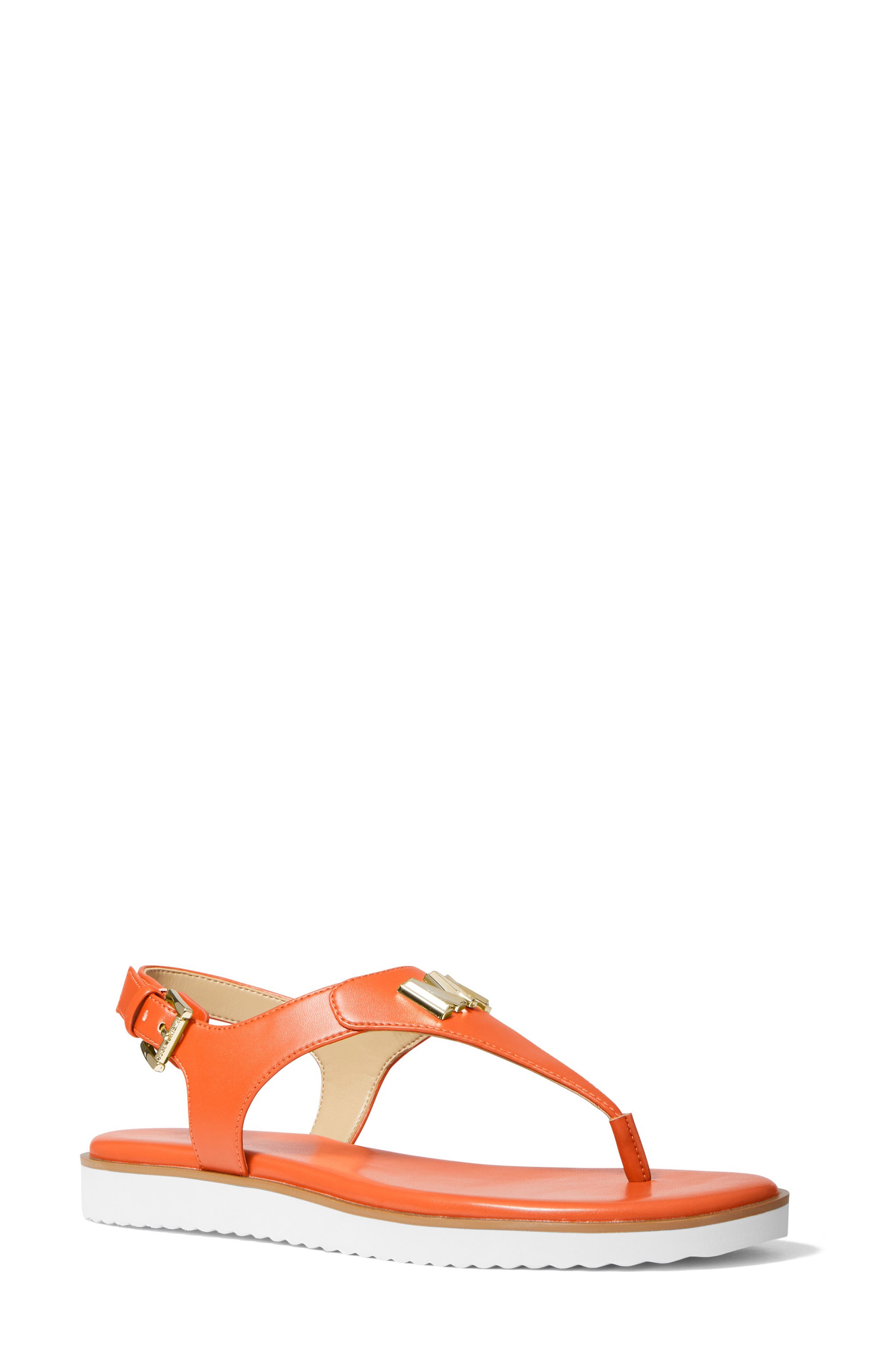 Michael Michael Kors Jilly Flat Sandal In Apricot | ModeSens