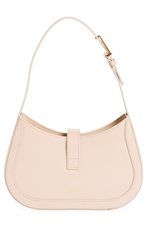 Shop Versace Small Greca Leather Hobo Bag In Chiffon- Gold