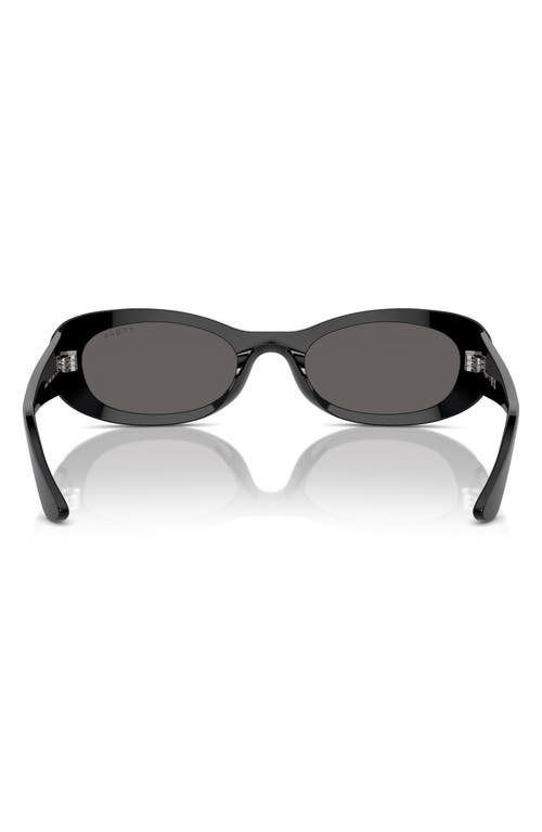Vogue 53mm Oval Sunglasses In Black/black Smoke