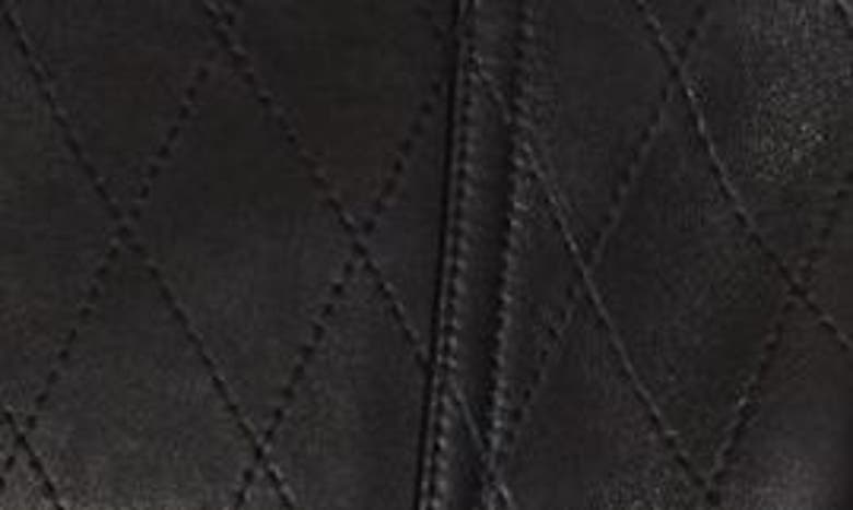 Shop Balmain Belted Zip Cuff Quilted Lambskin Leather Biker Jacket In 0pa Black