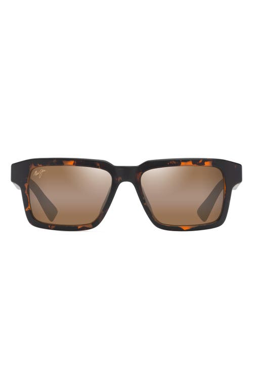 Maui Jim Kahiko 53mm Polarizedplus2® Gradient Square Sunglasses In Black