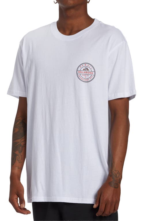 Shop Billabong Rotor Cotton Graphic T-shirt In White