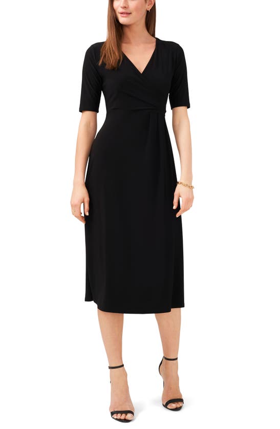 Chaus V-neck Dress In Black
