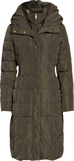 Cole haan bib insert down & feather fill hot sale coat